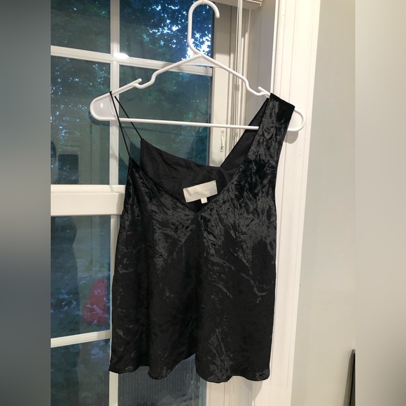 Michelle Mason Asymmetrical Cami in Black - Picture 2 of 10
